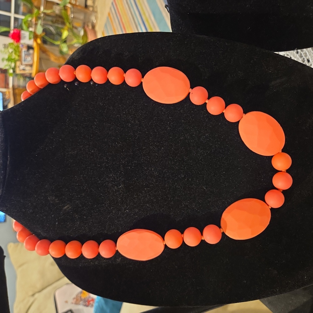 Barbie Pink Chew Bead Rubber Necklace
